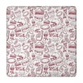 thumbnail image 1 of Red Football Event Elements Pattern Square Fitted Tablecloth with Elastic Edge,Square Table Cover,Washable Elastic Table Cover for Home Kitchen Party Decor 34"x34", 1 of 6