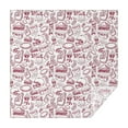 thumbnail image 1 of Red Football Event Elements Pattern Square Tablecloth,Waterproof Square Table Cover,Wipeable Spillproof Washable Table Cover for Home Kitchen Party Decor 52"x52"(132x132cm), 1 of 6