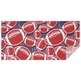 thumbnail image 1 of Red Footballs on Blue Pattern Rectangle Tablecloth 60"x120",Waterproof Polyester Rectangle Table Cloth, Wipeable Spillproof Polyester Tablecloth for Dining, Camping, Indoor and Outdoor, 1 of 6