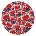 thumbnail image 1 of Red Footballs on Blue Pattern Round Fitted Tablecloth with Elastic Edge,Dining Table Cover Waterproof,Outdoor Round Tablecloth for Camping,Dining,Indoor and Outdoor, 1 of 7