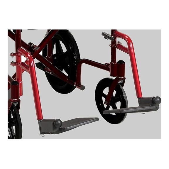 Red Footrest Pair ONLY for a Drive Lightweight Expedition Aluminum Transport Chair EXP19LTRD - 1 Pair of Replacement Red Foot Rests