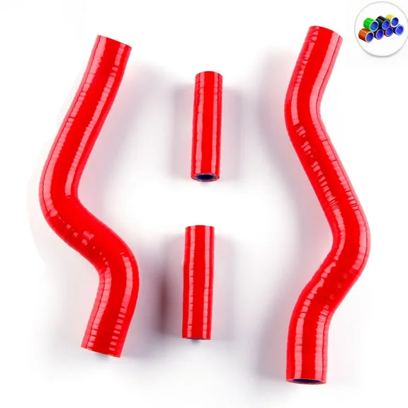 Red For Suzuki RM250 RM 250 2001-2008 Silicone Radiator Water Coolant Hoses Kit