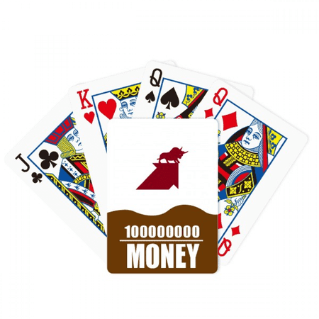 Red Form Stock Market Bull Poker Playing Card Funny Hand Game