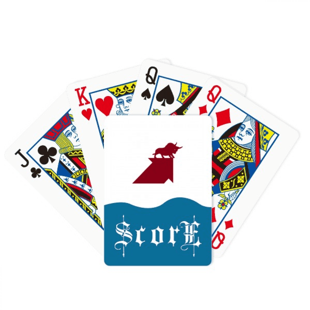 Red Form Stock Market Bull Score Poker Playing Card Index Game