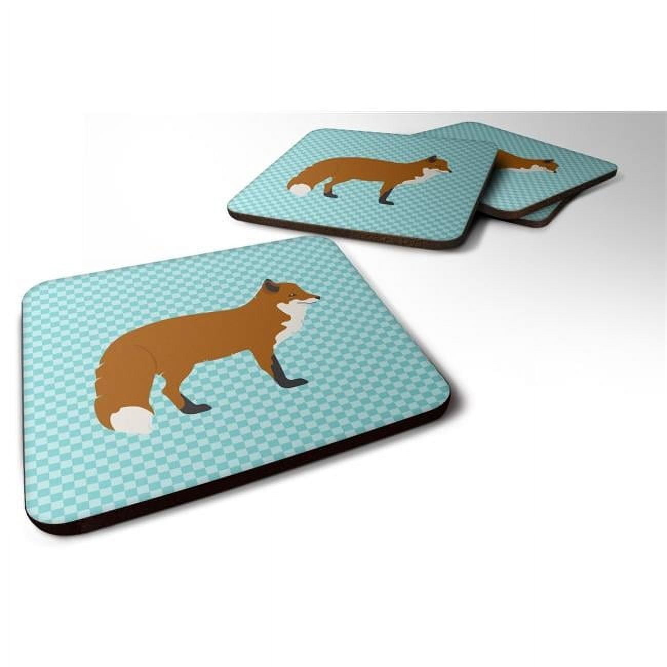 Red Fox Blue Check Foam Coaster - Set of 4 - Walmart.com