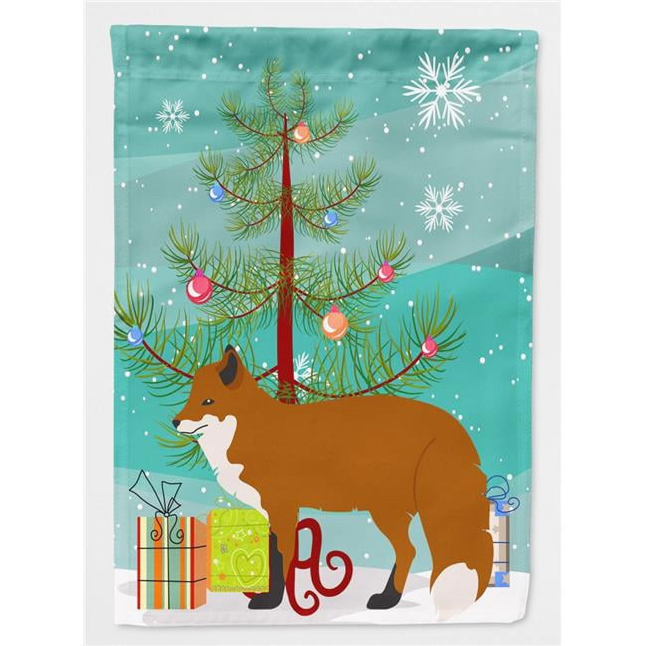 Red Fox Christmas Flag Garden