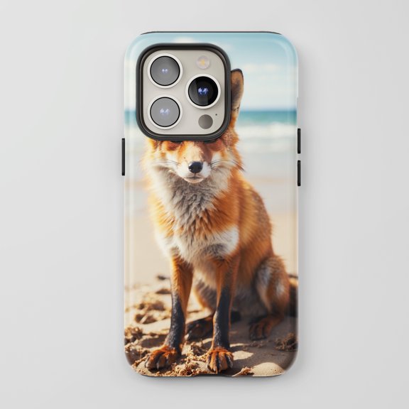 Red Fox For All iPhone Series Protective Phone Case Nature Beach Orange Blue