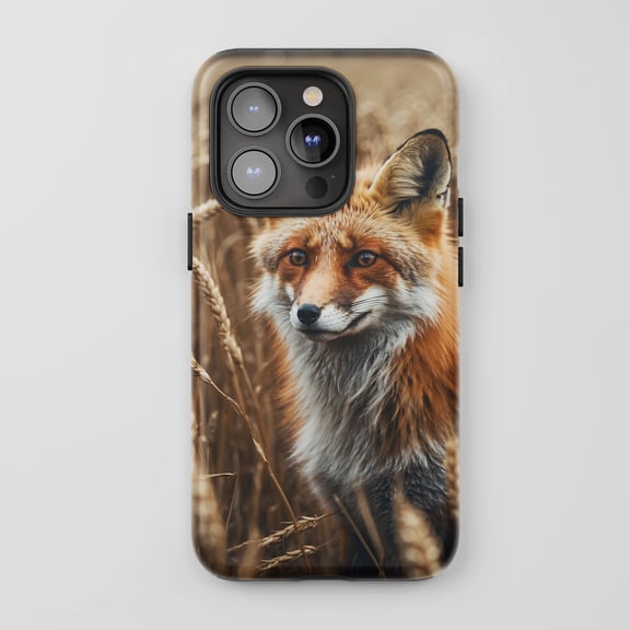 Red Fox For All iPhone Series Protective Phone Case Nature Wildlife Art Orange Brown Finish