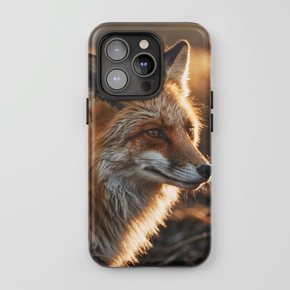 Red Fox For All iPhone Series Protective Phone Case Realistic Wildlife Art Brown Orange