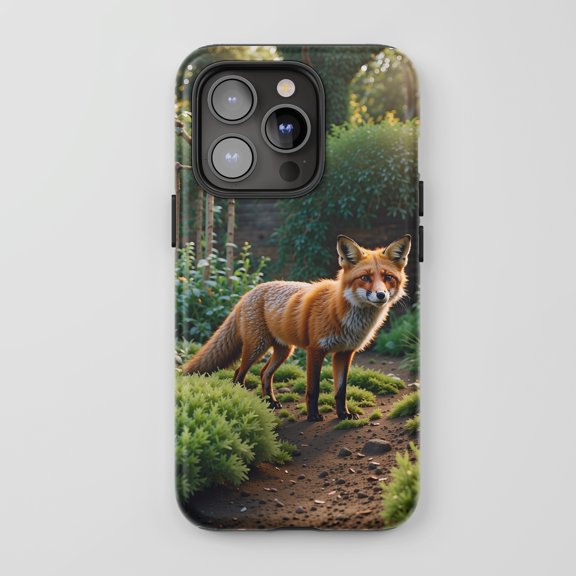 Red Fox For All iPhone Series Protective Phone Case Realistic Wildlife Nature Green Orange