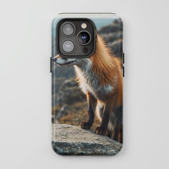 Red Fox For All iPhone Series Protective Phone Case Wildlife Photography Nature Theme Orange Animal Glossy Finish