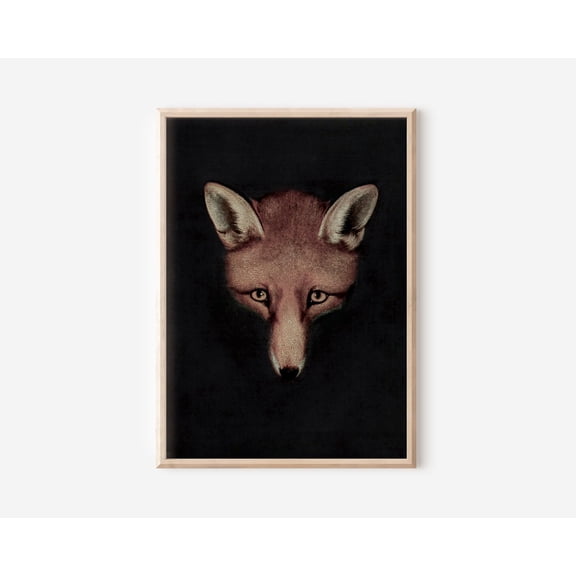 Red Fox Fox Antique Decor Vintage Fox Art Nursery Unframed Paper Print