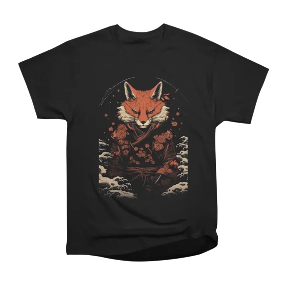 Red Fox Ninja T-Shirt Tee Gift For Him Merch For Her Apparel For Friend
