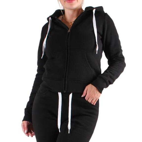 Red Fox Women's Casual Slim-Fit Fleece Full-Zip Athletic Hoodie Jacket with Pocket - Active, Running, Workout