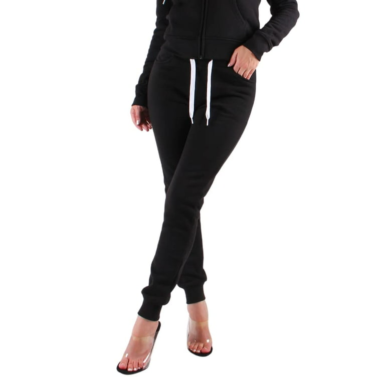 Red Fox Women s Slim Fit Warm Comfy Fleece Jogger Sweatpants with Pockets Athletic Running Workout Sports Pants Walmart