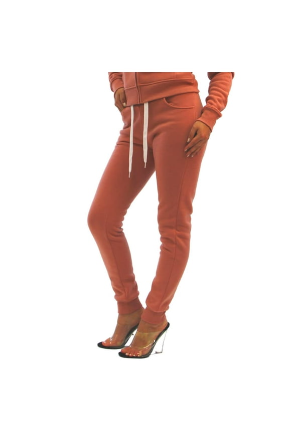 Women's Slim-Fit Warm Comfy Fleece Jogger Sweatpants with Pockets - Athletic Running Workout Sports Pants