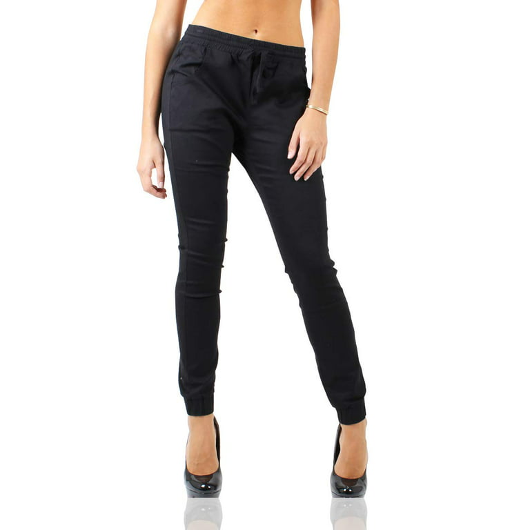 Red Fox Women's Twill Jogger Pants - Casual & Comfy Ultra-Stretch
