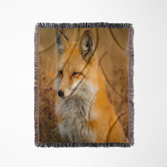 Red Fox, Woven Blanket