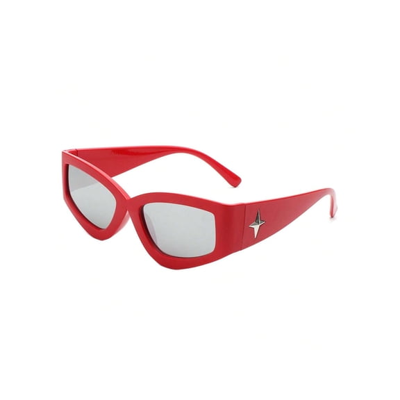 Red Frame Sunglasses - Red Lens UV Protection Bold Summer Eyewear