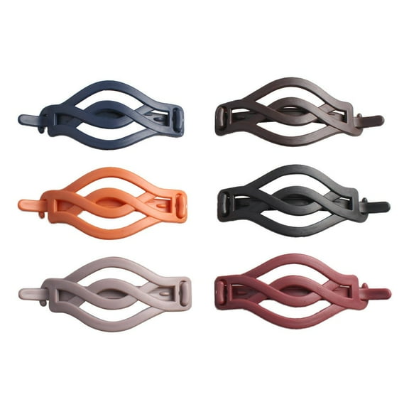 Red French Inspired Flat Hair Clips With Round Buckle For Hair Control Vintage Style For Females And Young Ladies