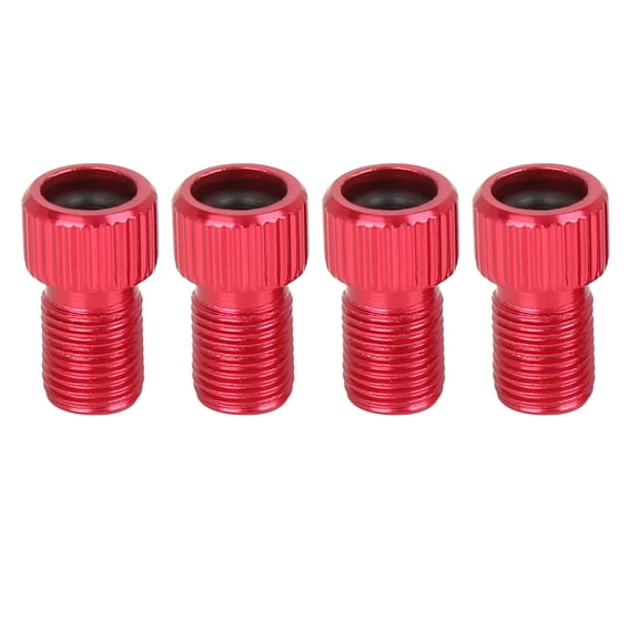 Red French to American Air Compressor Bicycle Bike Valve Adapter 4pcs