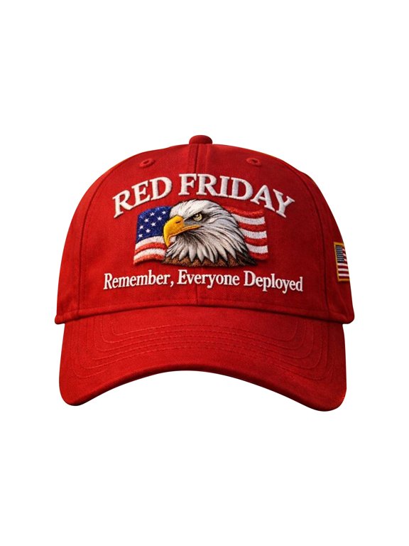 Red Friday Art Printed Casual Hat Stylish Baseball Cap Breathable Comfortable Outdoor Activities Daily Wear Durable Thoughtful Gift
