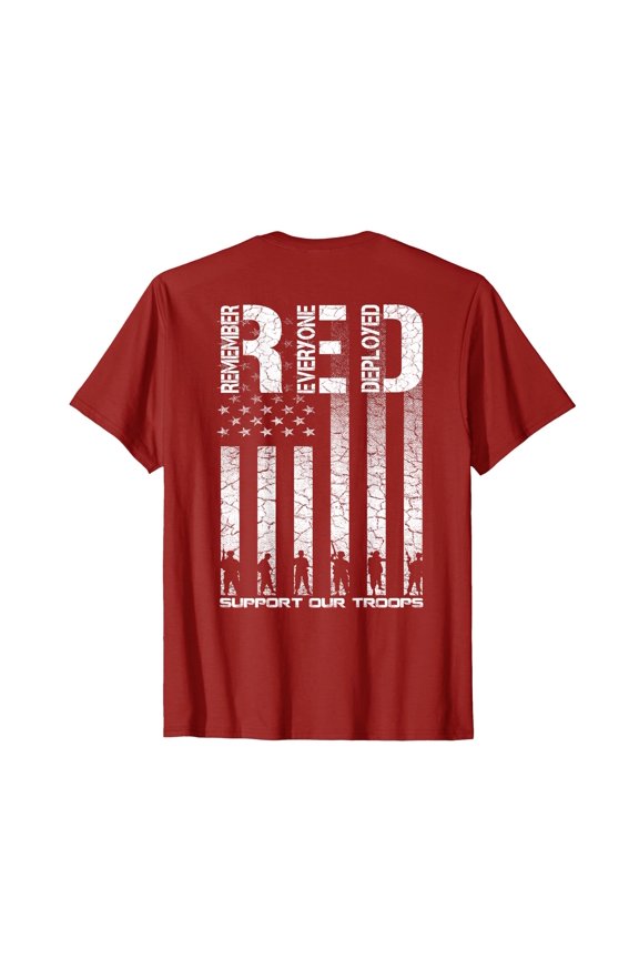 Red Friday Military Shirt Veteran Remember Everyone Deployed T-Shirt