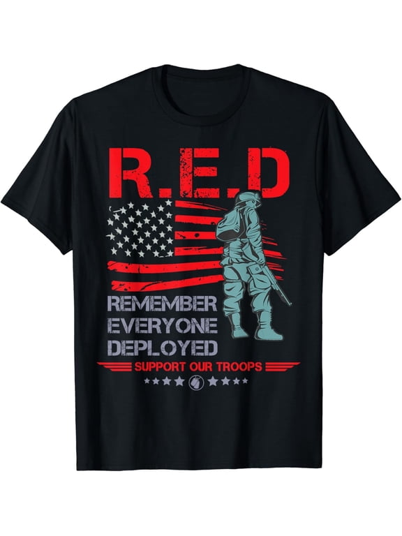 Red Friday Remember Everyone Deployed Military T-Shirt