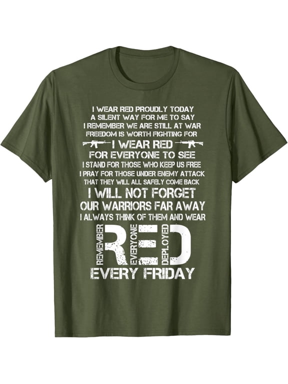 Red Friday Remember The Deployed T-Shirt