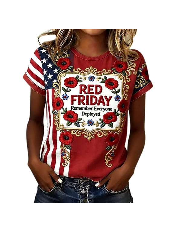 Red Friday Shirt On Fridays We Wear Red Tshirt Remember Everyone Deployed Shirts for Men Women
