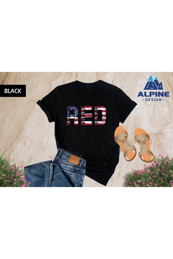 Red Friday Shirt, US Veteran T-shirt, Remember Everyone Deployed Shirt, American Military Shirts, Veterans Day Shirt, American Flag Shirts