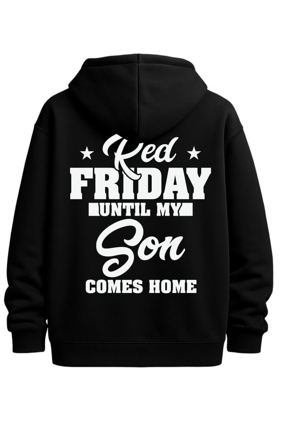 Red Friday Son hoodies & sweatshirt Veteran men's sweater hoodie black Solid Color Design Long Sleeve Casual Hooded Sweatshirt elegant graphic fist