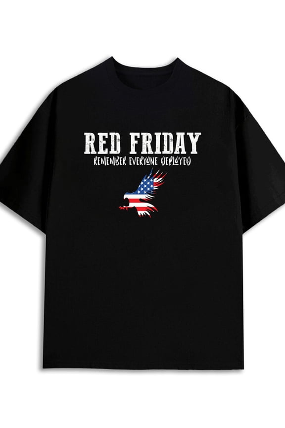 Red Friday T-Shirt 180G 100% Cotton 180G 100% Cotton for men top high quality design your own black Casual Unisex Shirt Graphic tshirts Retro Unisex Shirt Graphic Tee tshirts new years gifts