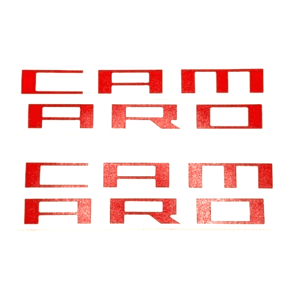 Red Front Fender Overlay Decal Set For 2010-2015 Chevy Camaro Models