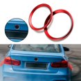 thumbnail image 1 of Red Front Rear Logo Surrounding Ring for BMW 3 4 Series 82 mm & 74 mm Emblem, 1 of 11