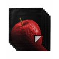 thumbnail image 1 of Red Fruit Cloth Napkins Set of 6 Reusable Dinner Napkins, Modern Minimalist Decor Black Background Cocktail Napkin Washable Table Napkins for Wedding/Holiday Party/Baby Shower 20"x20", 1 of 7