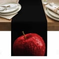 thumbnail image 1 of Red Fruit Table Runner - 48 Inch Long, Kitchen Dining Table Runner Dresser Scarves, Modern Minimalist Decor Black Background Farmhouse Decor for Coffee Tables Wedding Party Banquet, 1 of 8