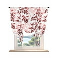 thumbnail image 1 of Red Fruit Tie Up Curtains for Windows 63 Inch Length Balloon Curtains Kitchen Adjustable Balloon Window Shade Vintage Plant Nature Botanical Flower Floral Tie Up Bathroom Curtain Window 52"x63", 1 of 6