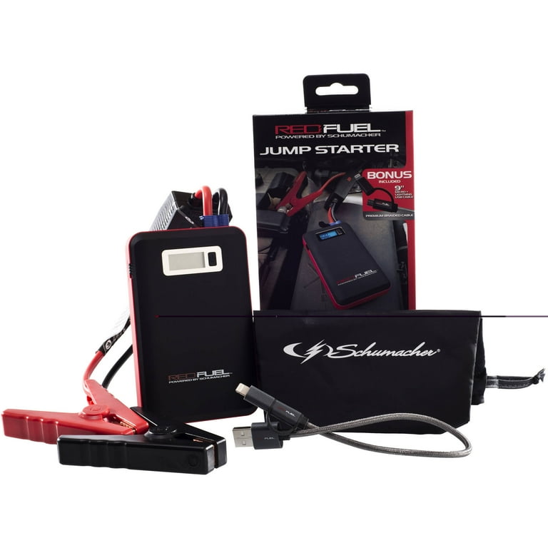 Red fuel jump starter charger discount