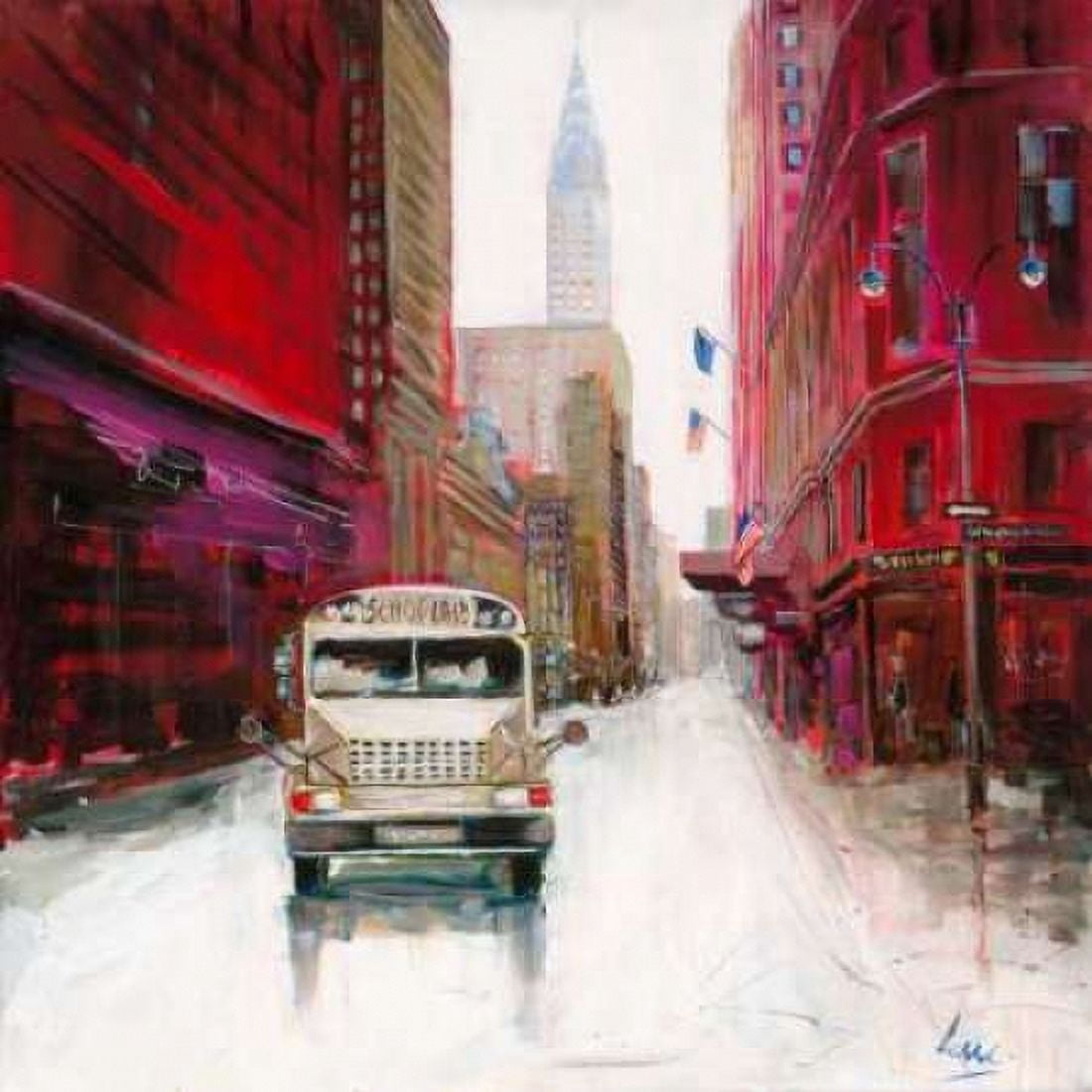 Red Fusion VI Canvas Art - Luc (24 x 24)