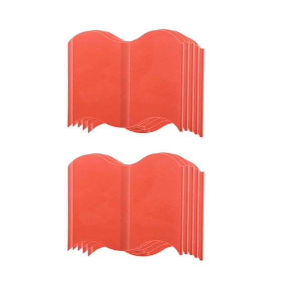 Red Garden Border, Vibrant Landscape Edging for Flower Beds and Walkways, Decorative Plastic Fence with Interlocking Design, Easy Install Garden Divider for Outdoor Space Organization