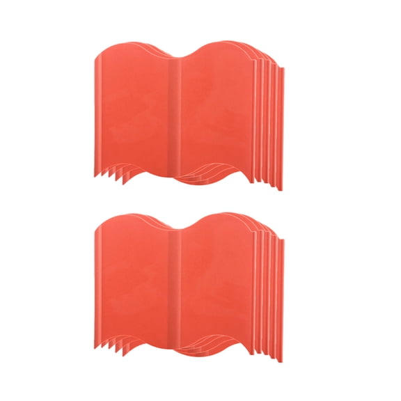 Red Garden Border, Vibrant Landscape Edging for Flower Beds and Walkways, Decorative Plastic Fence with Interlocking Design, Easy Install Garden Divider for Outdoor Space Organization