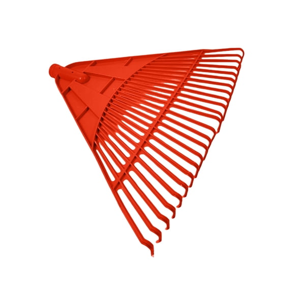 Red Garden Rake Plastic 24 Tooth For Lawn Care Leaf Raking Grass Sweeping Outdoor Yard Work Lightweight And Durable Tool Size 58 X 48 Cm Made Of Plastic