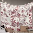 thumbnail image 1 of Red Garden Vintage Large Tapestry for Bedroom Wall Hanging Tapestry, Modern Art Building Boat Tree Ceiling Backdrop Tapestries Poster Blanket Wall Decor for Teens Room Living Room Dorm 85" x 90", 1 of 8
