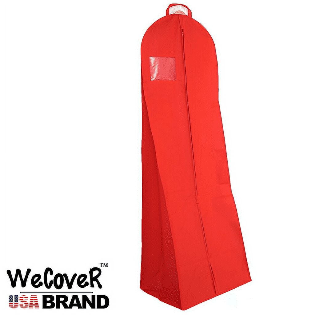 Red Garment Bag Clothes Cover Dust Proof Bags, Suit Bag Wedding Dress Cover Hanging Garment
