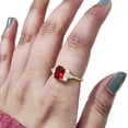 thumbnail image 1 of Red Garnet Gemstone Ring, 925 Sterling Silver, CZ Womens Ring, Natural Garnet Ring, January Birthstone, Christmas, Thanksgiving, Tiny Dainty Ring, Statement Jewelry, Wedding, Stackable Ring, 1 of 9