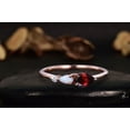 thumbnail image 1 of Red Garnet Opal Engagement Ring,Pear Cut Gems,Art Deco Moissanite Wedding Band Bridal Promise gift, 1 of 4