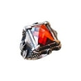 thumbnail image 1 of Red Garnet Ring, Silver Jewelry, 925 Silver Ring, Father's Day, Checker Garnet Axe Ring, January Birthstone Ring, Heavy Mens Ring, Spiritual Healing Gemstone, Christmas, Designer Mens Ring, 1 of 6