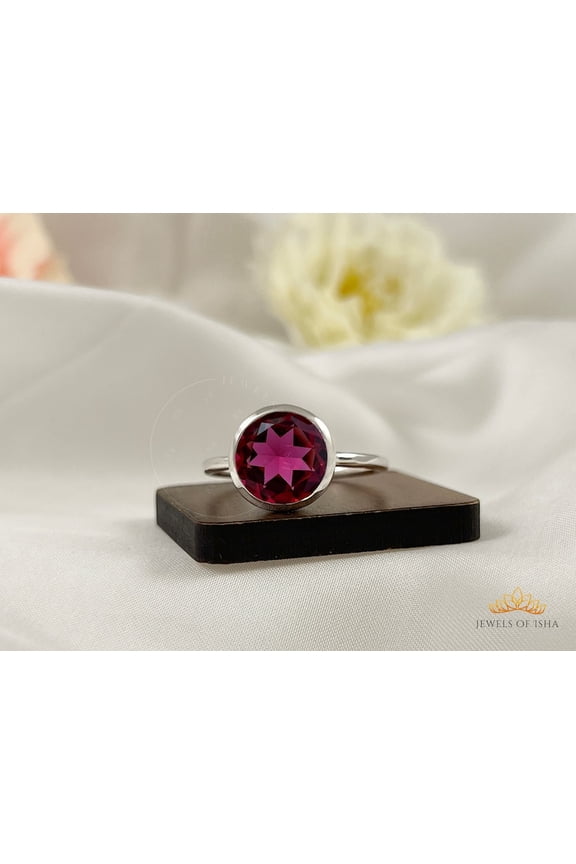 Red Garnet Rings January Birthstone Jewelry Handmade Rings Red Gemstone Rings Sterling Silver Ring Gift