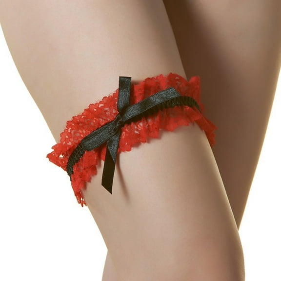 Red Garter Belt for Bride Wedding Garter Lace Bridal Garter Party Leg Thigh Garters for Women